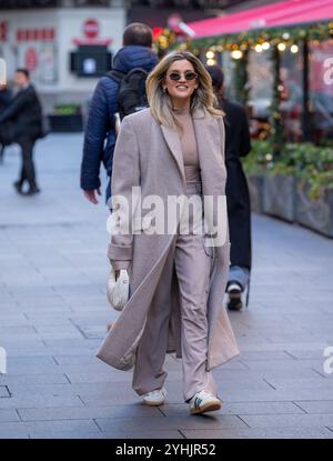 London, England, UK. 12th Oct, 2024. Ashley Roberts, showbiz correspondent as she leaves Global Radio  Credit: Richard Lincoln/Alamy Live News Stock Photo