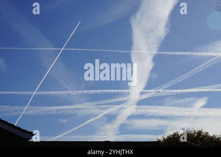 Messy skies over Hertfordshire Stock Photo