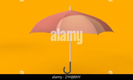 umbrella with yellow background Stock Photo
