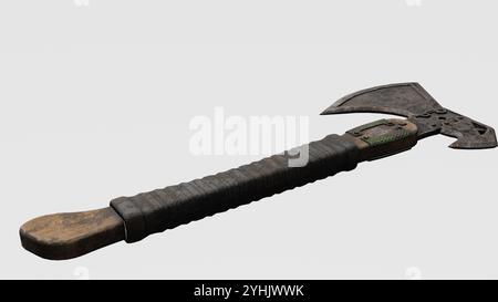 wooden axe with white background Stock Photo - Alamy