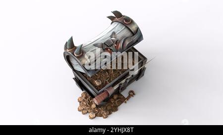 boxes with bat decorations with white background Stock Photo