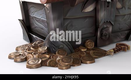 boxes with bat decorations with white background Stock Photo