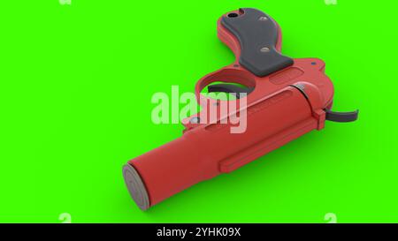 flare gun with green background Stock Photo - Alamy