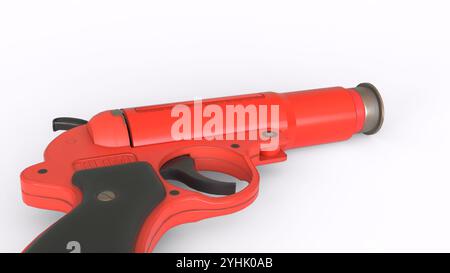 flare gun with white background Stock Photo