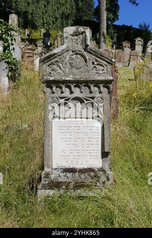 Jewish cemetery Haigerloch, created 1803, gravestones, inscription, Jewish community, Judaism, cultural monument, Haigerloch, Zollernalbkreis, Baden-W Stock Photo