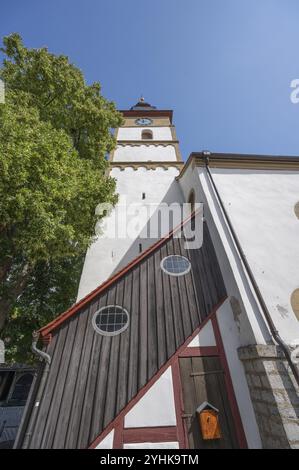 St John's Church in the historic fortified church, Huettenheim, Lower Franconia, Bavaria, Germany, Europe Stock Photo