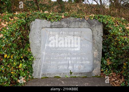 wolfe tone memorial stone near where he was arrested in november 1798 buncrana, county donegal, republic of ireland Stock Photo