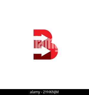 Letter B and Arrow Logo Design. B Icon Vector Stock Vector
