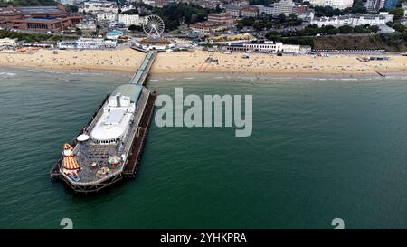 Bournemouth Pier in Dorset taken from above Stock Photo