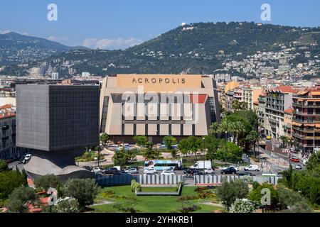 Nice, France. 18th July 2018. Aerial view of the Acropolis convention centre. Credit: Vuk Valcic / Alamy Stock Photo