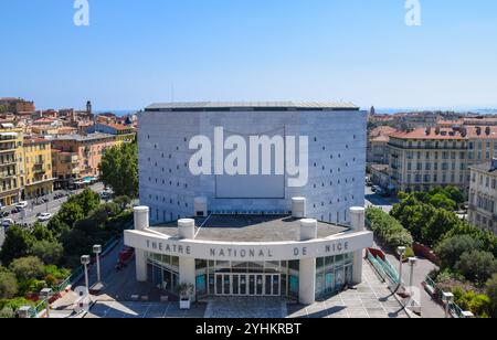 Nice, France, 18th July 2018. Aerial view of the National Theatre of Nice. Credit: Vuk Valcic / Alamy Stock Photo