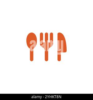 spoon fork knife icon set vector. food and drink icon Stock Vector