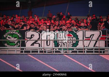 Lisbon, Portugal. 23rd Oct, 2024. Supporters of Feyenoord Rotterdam during the UEFA Champions League, League Phase MD3 football match between SL Benfica and Feyenoord Rotterdam on 23 October 2024 at Estadio da Luz in Lisbon, Portugal - Photo Matthieu Mirville/DPPI Credit: DPPI Media/Alamy Live News Stock Photo