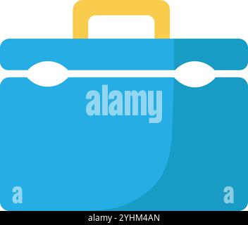 Closed suitcase of construction engineer with tools and devices icon. Box for storing and sorting important tools element. Simple flat vector isolated Stock Vector