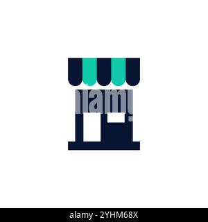 store vector icon vector. Marketplace icon. shop logo design Stock Vector
