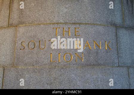 South Bank Lion, South Bank, Lambeth, London, England. Stock Photo