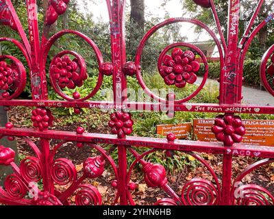 Strawberry field gateway, The Beatles song, Liverpool, England, United Kingdom Stock Photo