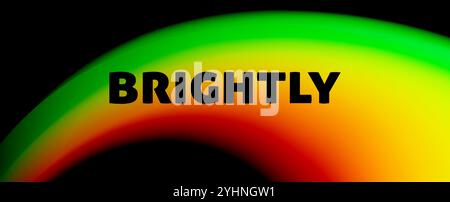 Bright flow of color, red, orange, yellow, green, on a black background. Colorful vector graphic pattern Stock Vector