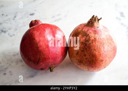 pomegranate, raw organic fruit, detox and wellness concept, diet fitness and nutrition Stock Photo