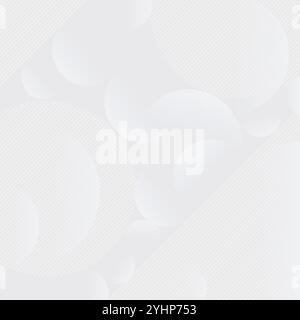 Vector white geometric abstract texture overlap layer on bright space. Lines effect decoration for banner. Graphic design circles elements Stock Vector