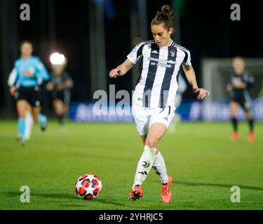 Biella, Italy. 12th Nov, 2024. Martina Lenzini of Juventus Women during the Uefa Women's Champions League, football matche between Juventus Women and Arsenal Women on 12 of November 2024 at ‘'Vittorio Pozzo'' Stadium, Biella, Italy Credit: Nderim Kaceli/Alamy Live News Stock Photo