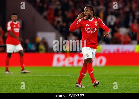 Lisbon, Portugal. 10th Nov, 2024. Renato Sanches (SL Benfica) gestures during Liga Portugal game between teams of SL Benfica and FC Porto at Estadio Da Luz. Final score : SL Benfica 4 : 1 FC Porto (Photo by Maciej Rogowski/SOPA Images/Sipa USA) Credit: Sipa USA/Alamy Live News Stock Photo