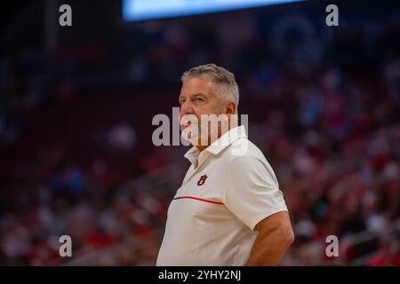 Cypress, Texas, USA. 10th Nov, 2024. Auburn head coach BRUCE PEARL reacts to a foul call during Saturday's game, at the Toyota Center in Houston, Texas. (Credit Image: © Domenic Grey/ZUMA Press Wire) EDITORIAL USAGE ONLY! Not for Commercial USAGE! Stock Photo