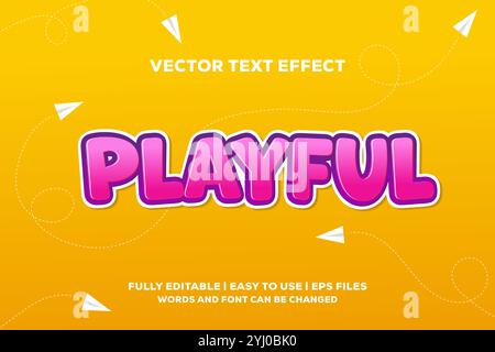 playful vector text effect fully editable and easy to use Stock Vector