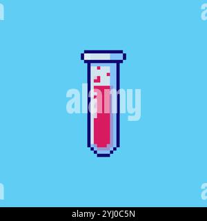 Pixel art Lab Tube game asset design Stock Vector