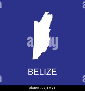 Belize country map icon illustration design Stock Vector