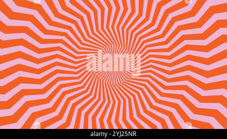 abstract distorted wavy lines surface Radial waves Stock Vector