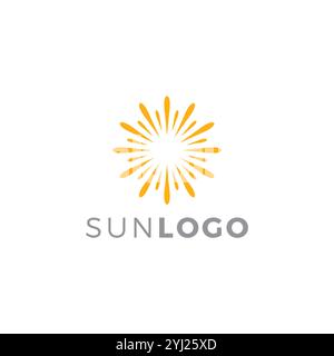 sun logo design vector illustration. sun icon Stock Vector
