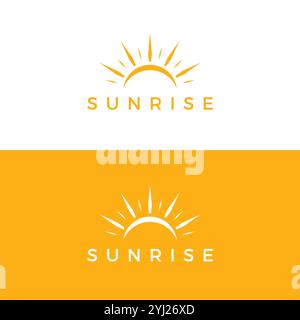 Sunrise Logo Vector Illustration. Abstract Sun Logo Stock Vector