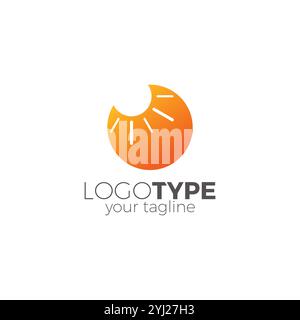 sun logo design vector illustration. sun abstract vector Stock Vector