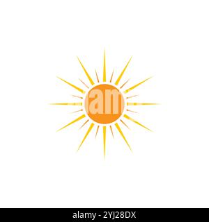 sun logo design vector illustration. sun icon vector Stock Vector