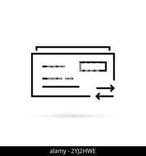 license update or payment by paycheck Stock Vector