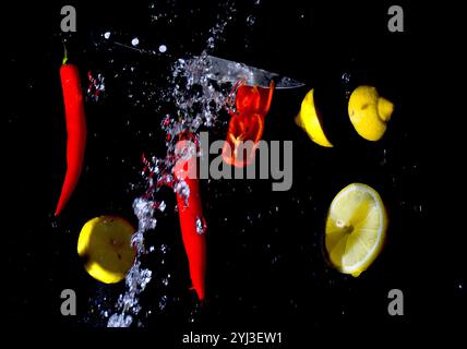 Cutting and cooking Stock Photo