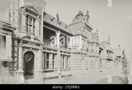 Vintage photo of Paris. Exposition Universelle de 1878, Front of the Belgian section. France. 1878 Stock Photo