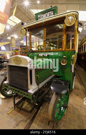 .Crich, Tramway Museum, Leyland Bus, Stock Photo