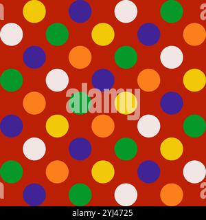 Festive circle pattern for Christmas and New Year designs, ideal for textiles, wallpapers, and holiday-themed backgrounds. High quality vector graphic Stock Vector