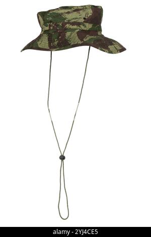 jungle camo boonie hat isolated on white background Stock Photo