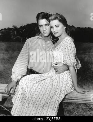 Elvis Presley, Debra Paget, 'Love Me Tender' (1956). Photo credit: 20th Century Fox (File reference# 34580-770THA) Stock Photo