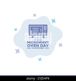 National Microwave oven day December 6 vector illustration, suitable for web banner poster or card Stock Vector