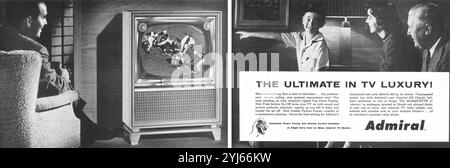 1956 Admiral TV set ad - Marquette 21 model Stock Photo