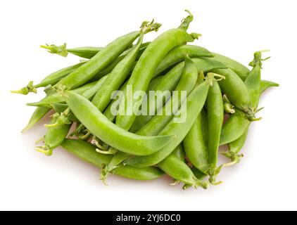 green peas path isolated on white Stock Photo