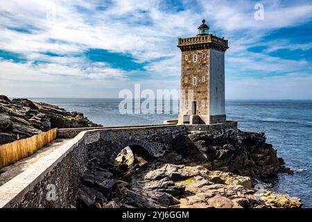 Lighthouse In Brittany Stock Photo