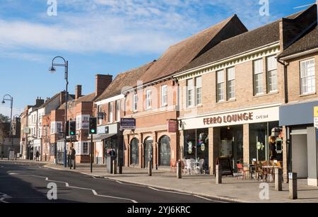 Ferro Lounge café bar in St Neots High Street, England, UK Stock Photo