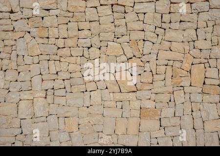 Dry stone wall in Javea, province, Alicante Stock Photo