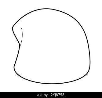 Crochet Hat. Knitted Winter Head Fashion accessory cap clothing technical illustration. Vector headgear for Men, women, unisex style, flat template CAD mockup sketch outline isolated Stock Vector