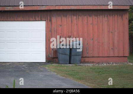 Garbage cans Stock Photo